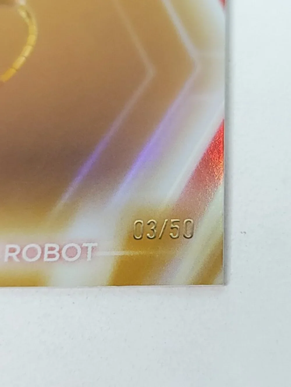 Carl The Robot Topps 2026 Disney Neon Gold Holo Parallel Limited 03/50 - Picture 2 of 4